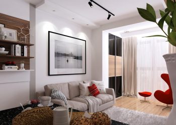 Piros szín, egzotikus fa felületek, látványos részletek, átgondolt berendezés - egy 30m2-es kis lakás