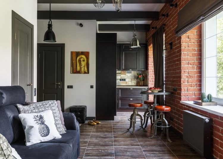 Kicsi és stílusos - 31m2-es mini loft lakás kontrasztos dekorációval