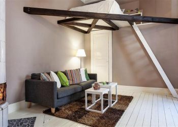 Kis lakás egy személyre - kevés bútorral, de ötletesen, 35nm-en