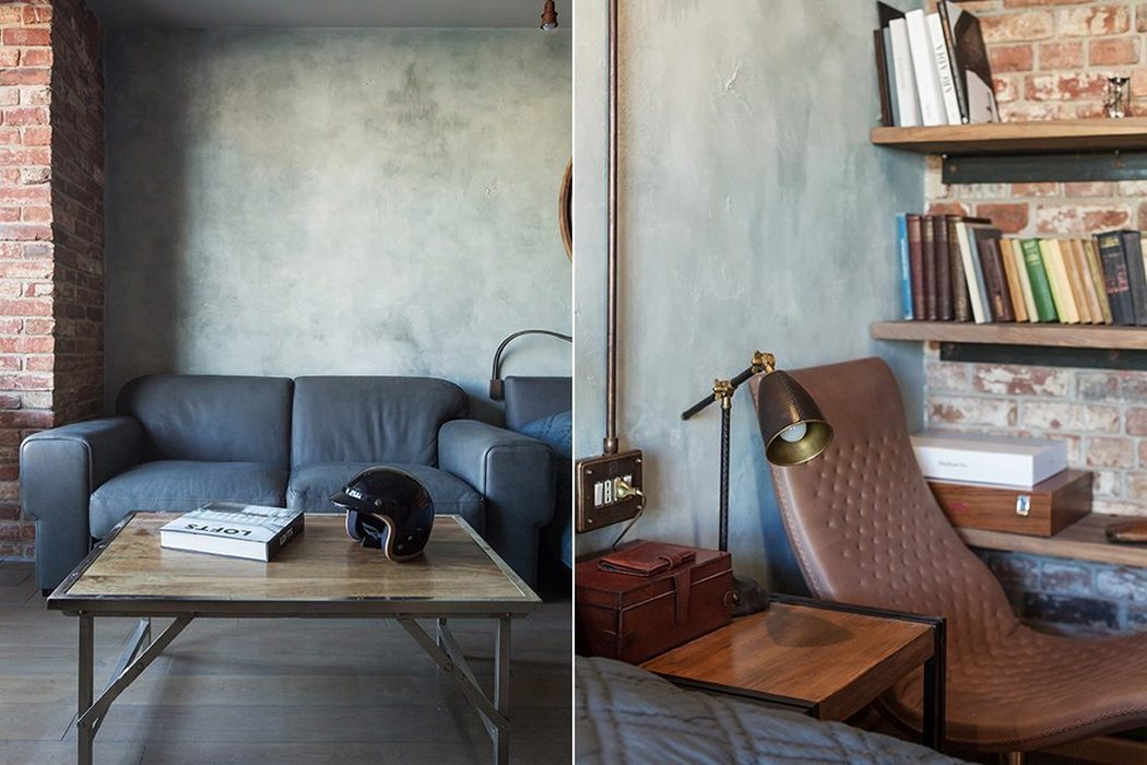 Ipari stílus 36m2-en, retro elemekkel, üvegfalú fürdőszobával - egy fiatal férfi kis lakása Ipari stílus 36m2-en, retro elemekkel, üvegfalú fürdőszobával - egy fiatal férfi kis lakása