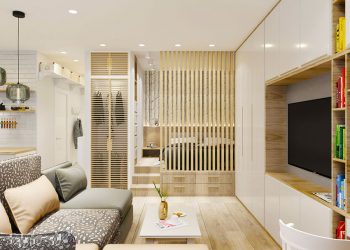 Egyszobás lakás remek háló kialakítással, kellemes, nyugodt, egységes dekoráció és praktikum 37m2-en