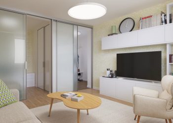 Ötletek kis lakáshoz: szülőnek vásárolt 38m2-es lakás átalakítása, ablaktalan helyiség funkciójának javítása eltolható üvegfallal