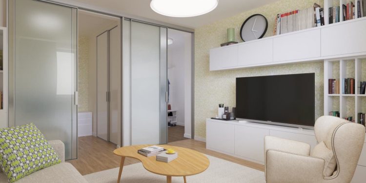 Ötletek kis lakáshoz: szülőnek vásárolt 38m2-es lakás átalakítása, ablaktalan helyiség funkciójának javítása eltolható üvegfallal