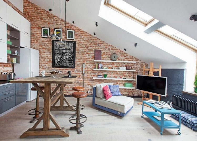 Remek kis tetőtéri loft 40nm-en - egyedi és ötletes lakberendezés