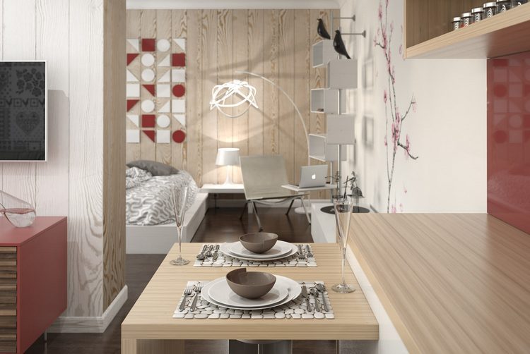 42 négyzetméteres modern, nyitott, szellősen berendezett lakás egy fiatal párnak