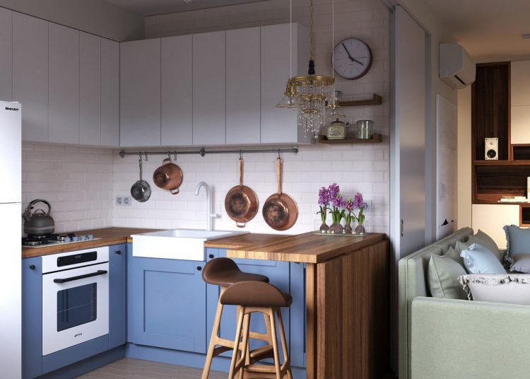 Fiatal pár kétszobás első otthona - 43m2-es lakás ötemeletes téglaházban, berendezés klasszikus és skandináv elemekkel