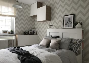 44m2-es másfél szobás lakás felújítás után - visszafogott, semleges színvilág, szimpla, élhető berendezés - www.architektownia.pl