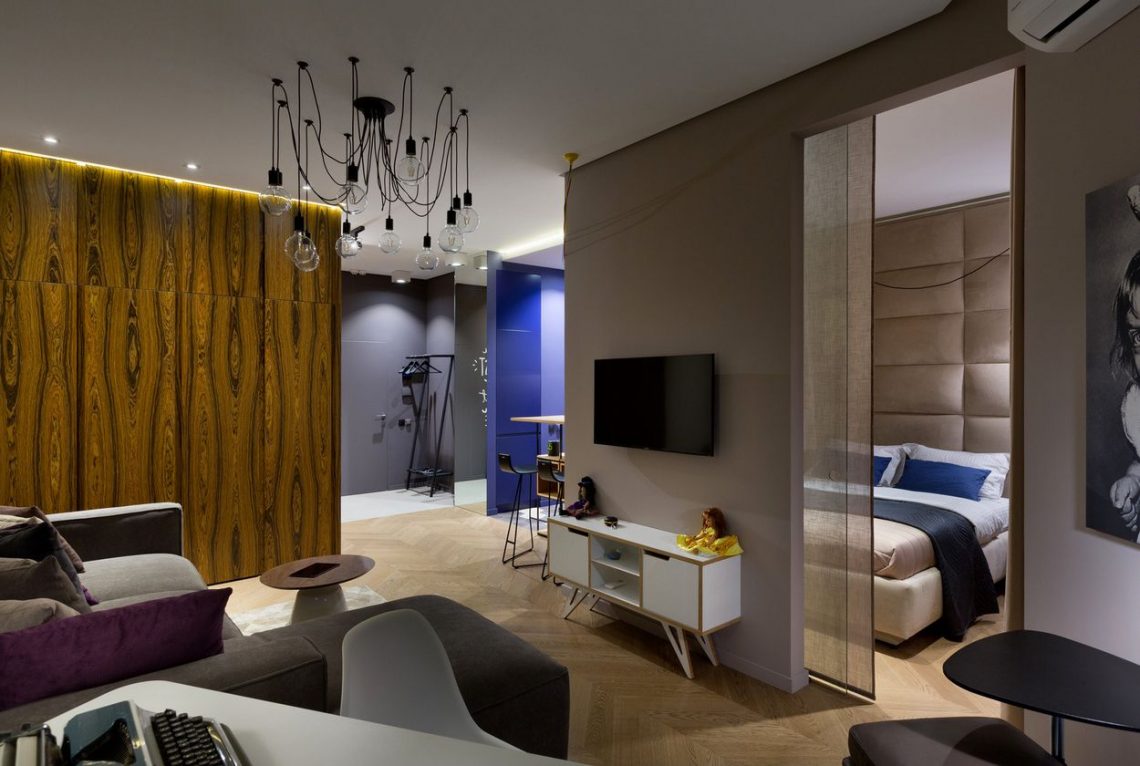 Kreatív, egyedi lakberendezés 45m2-en - egy fiatal pár modern lakása egyedi megoldásokkal