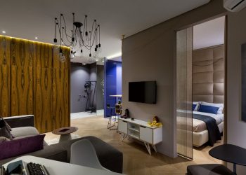 Kreatív, egyedi lakberendezés 45m2-en - egy fiatal pár modern lakása egyedi megoldásokkal