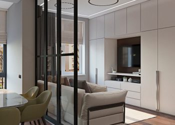 Minden fontos funkció, amire egy fiatal férfinak szüksége volt új, 45m2-es lakásában - térszervezés, modern berendezés