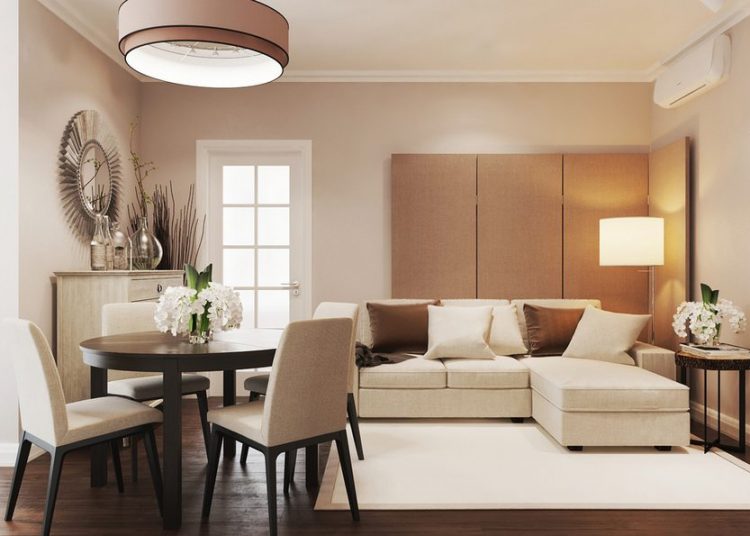 46m2-es lakás kellemes bézs árnyalatokkal, elegáns, természetes anyagokkal és hangulattal