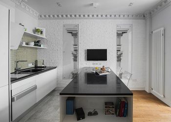 Napfényt idéző sárga szín, egy kis retro, egy kis modern - 49nm-es új lakás