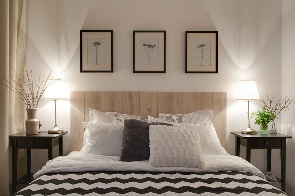 Másfél szobás lakás szolid, egyszerű berendezése, világos, természetes hangulatú dekorációval Másfél szobás lakás szolid, egyszerű berendezése, világos, természetes hangulatú dekorációval