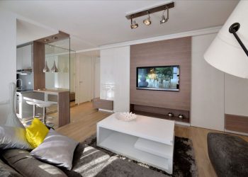 Kis lakás - modern, elegáns lakberendezés nagyon kicsi alapterületen