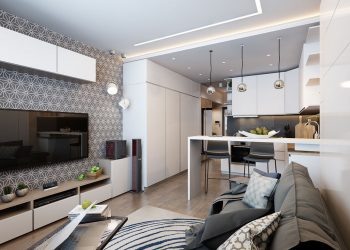 Modern, praktikus lakberendezés kis egyszobás lakásban helytakarékosan, pici területen is stílusosan