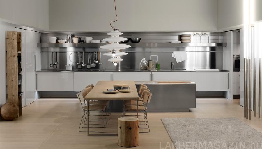 Arclinea konyha, nyitott terekhez ideális, sokoldalúan variálható, modern konyhabútor Arclinea konyha, nyitott terekhez ideális, sokoldalúan variálható, modern konyhabútor