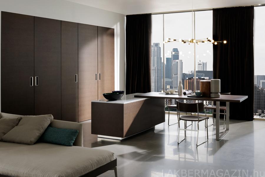 Arclinea konyha, nyitott terekhez ideális, sokoldalúan variálható, modern konyhabútor Arclinea konyha, nyitott terekhez ideális, sokoldalúan variálható, modern konyhabútor