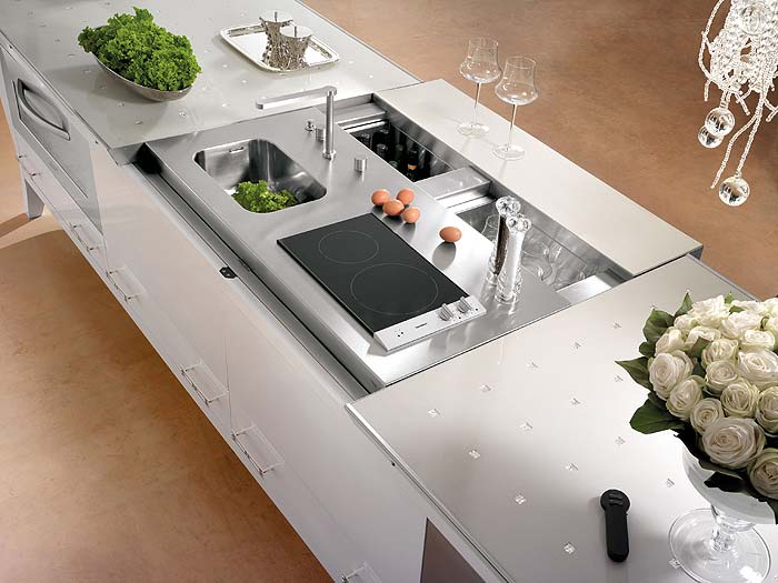 Kézműves konyhabútor ultramodern részletekkel az olasz Brummel cégtől