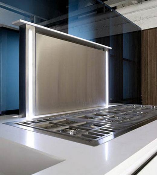 Nyitott térbe tervezett szép konyha - Glas 1 design | KEY