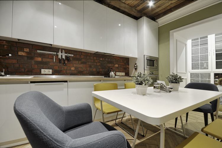 Tégla konyha hátfal