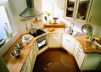 Modern konyha tervezése és kialakítása - ötletek, példák - íves konyha