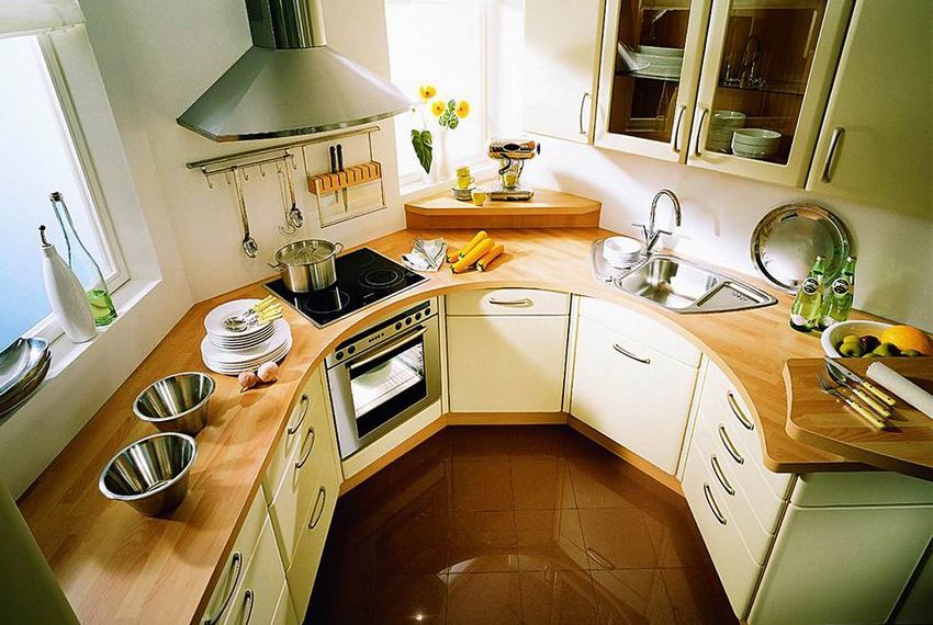 Modern konyha tervezése és kialakítása - ötletek, példák - íves konyha