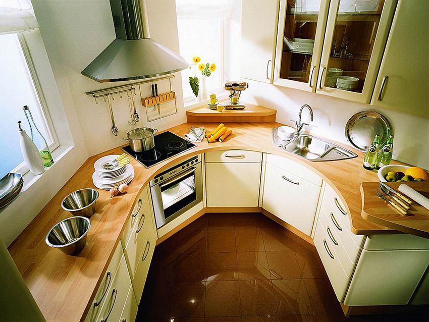 Modern konyha tervezése és kialakítása - ötletek, példák - íves konyha