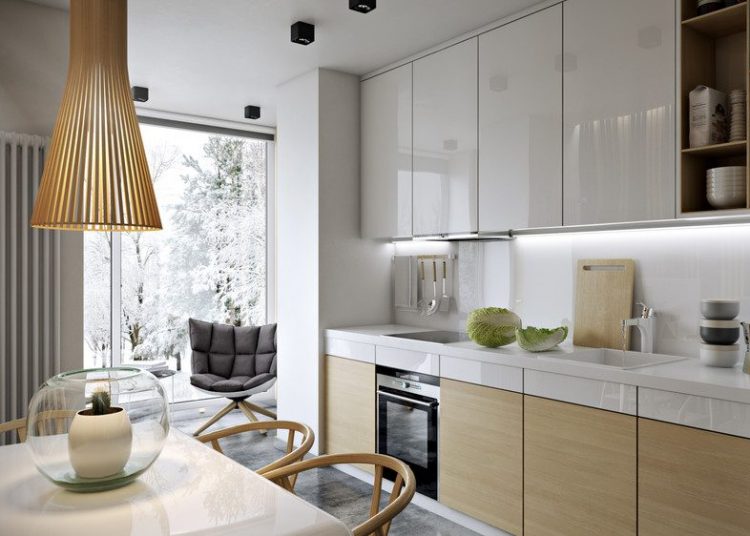 Öt különböző stílusú konyha kis étkezővel - anyag és hangulat ötletek