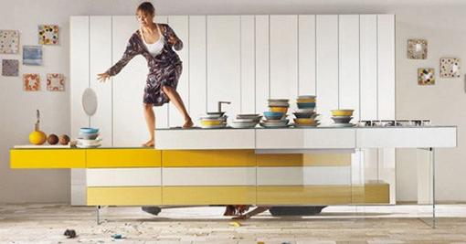 színes kreatív konyha design - az olasz Lago konyhabútor
