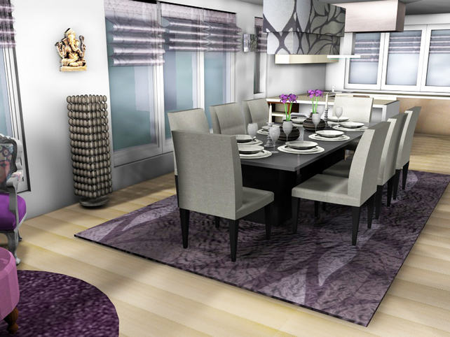 lakberendező látványterv - étkező