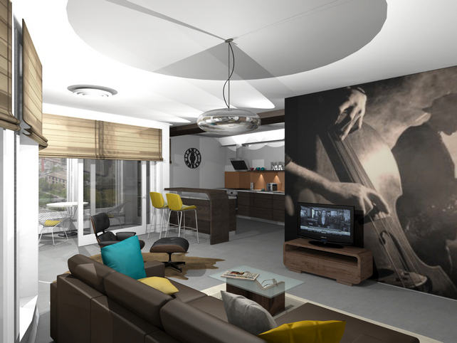 lakberendező látványterv - nappali 1