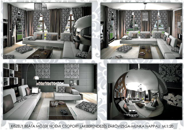 lakberendező látványterv - nappali 2