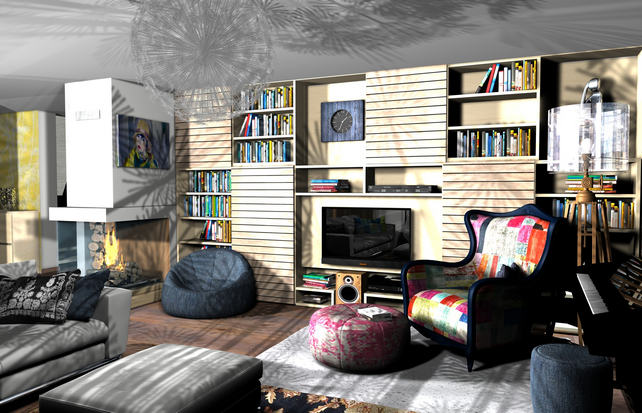 lakberendező látványterv - nappali 4