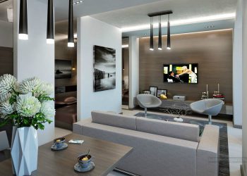 Kis lakások - modern otthon egy egyedülálló fiatal férfinak - visszafogott minimál lakberendezés 50nm-en