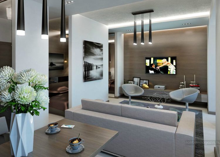 Kis lakások - modern otthon egy egyedülálló fiatal férfinak - visszafogott minimál lakberendezés 50nm-en