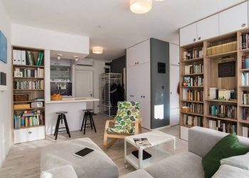 Középkorú pár 52m2-es stúdiólakása teljes felújítás után Budán - élhető, praktikus terek, kevesebb fallal - Kiss Viki lakberendező - Belvilág Lakberendezés