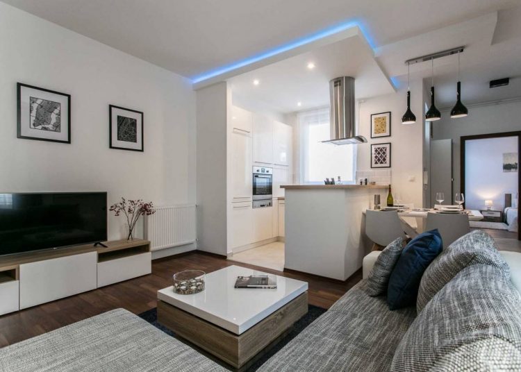 61nm-es lakás a VI. kerületben - modern és funkcionális berendezés alacsony költségvetéssel, loft hangulattal