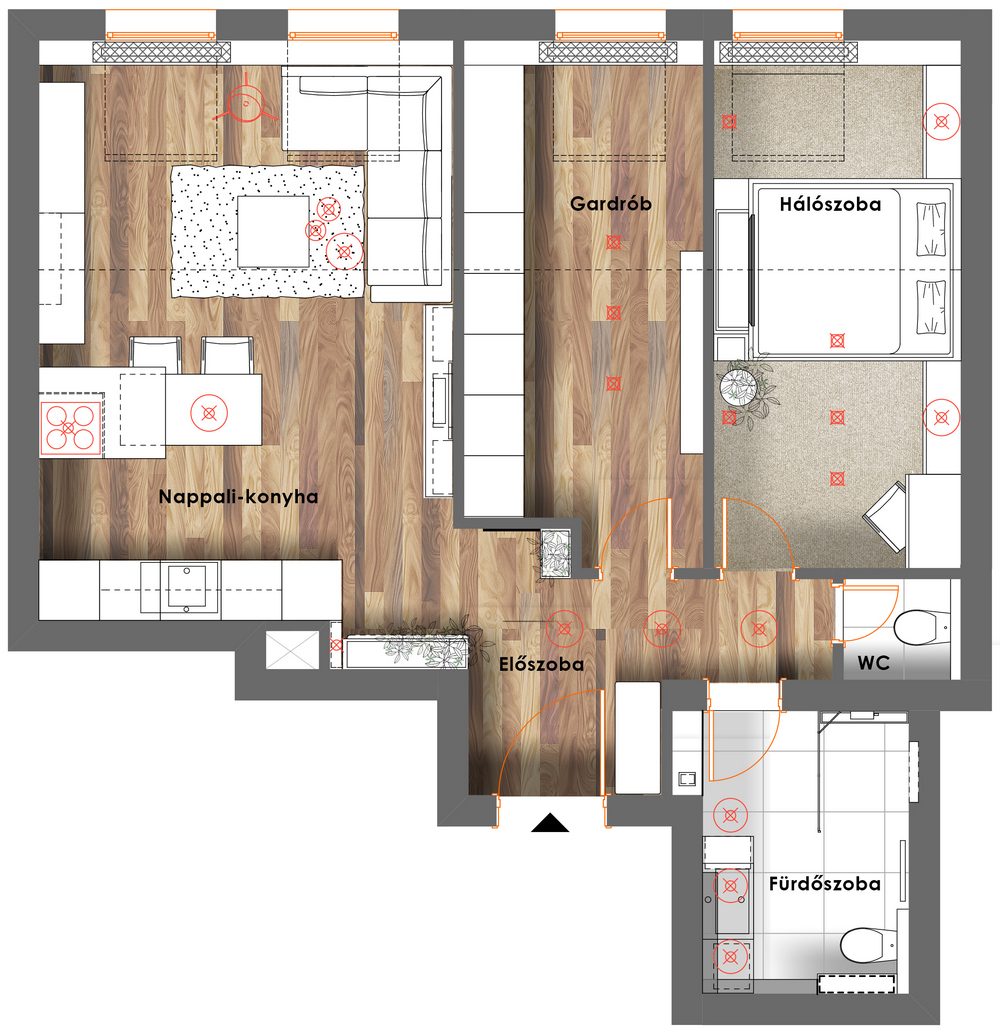 Budapest nyüzsgő belvárosában egy tetőtér beépítése, 72 m2-en - belvárosi loft