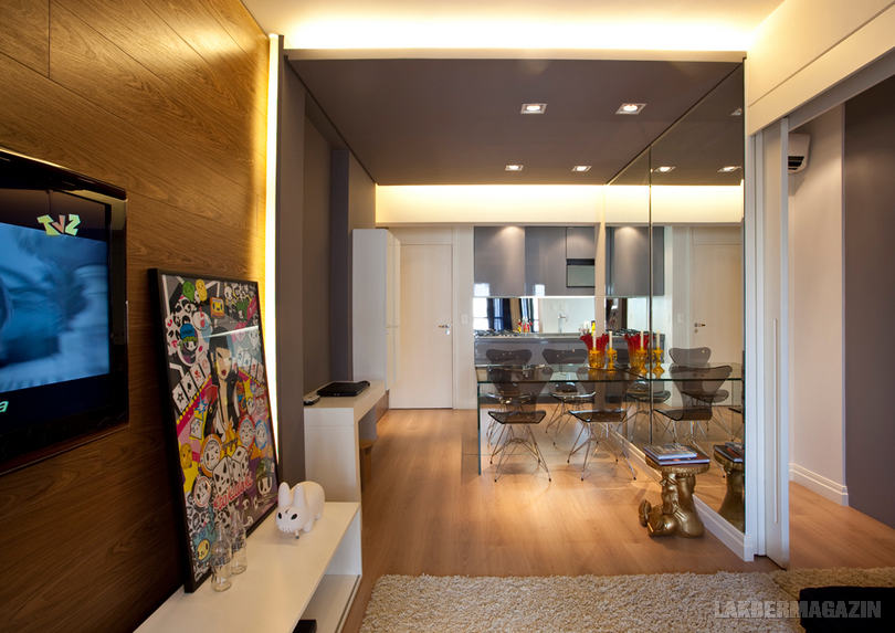 Nyitott konyha, nappali, étkező zóna - Kis lakás tágas megjelenéssel, elegáns, nyitott lakberendezéssel Nyitott konyha, nappali, étkező zóna - Kis lakás tágas megjelenéssel, elegáns, nyitott lakberendezéssel