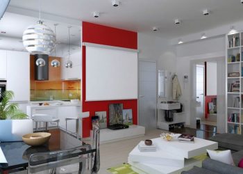 Kis lakás látványterv - modern, funkcionális lakberendezés 47nm-en