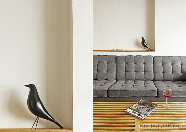 Kis 35nm-es lakás átszervezett terekkel és falakkal, hangulatos terasszal - kanapé