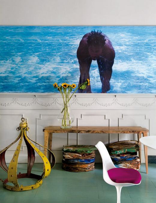 Kreatív lakberendezés - színes, tágas otthon Madridban