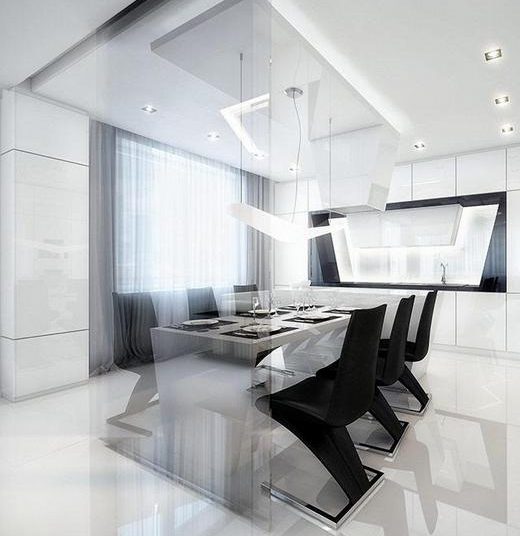 Ultramodern és futurisztikus lakberendezés