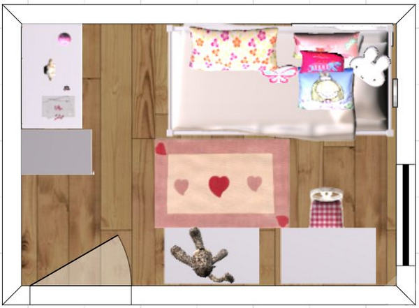 tetőtéri kis lányszoba berendezéséhez lakberendezési ötletek 1