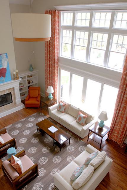 sárga függöny meleg színek