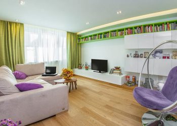 Panellakás természetes színekkel (58m2) - friss zöldek és az őszi falevelek kellemes árnyalatai