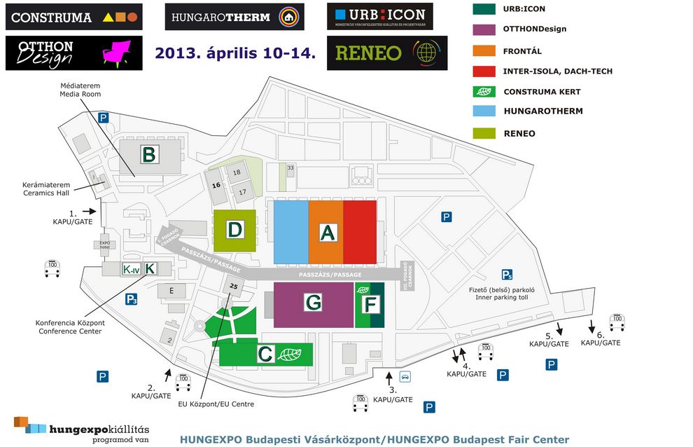 Construma 2013. Építőipari szakkiállítás a Hungexpon - térkép Construma 2013 terkep
